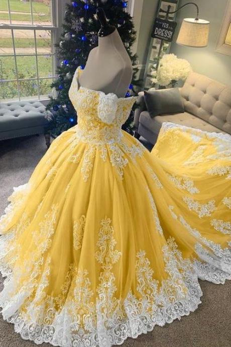 off the shoulder lace applique prom dresses ball gown elegant tulle luxury prom ball gown vestidos de graduacion 