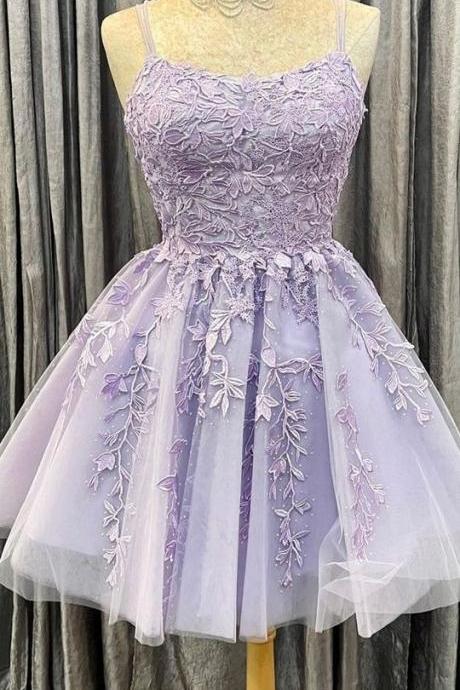 lilac prom dresses short lace applique purple homecoming dresses 2022 vestidos de graduacion robe de cocktail 2023 