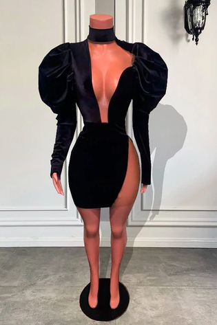 black cocktail party dresses high neck simple cheap evening dresses for women sexy formal dresses for women plus size dresses women evening abendkleider