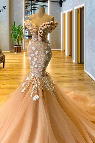 modest champagne prom dresses long off the shoulder lace applique floral elegant prom gown vestidos de fiesta de longo