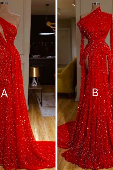 red sparkly prom dresses muslim dubai fashion elegant glitter cheap prom gown abendkleider robes de cocktail