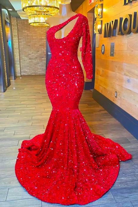vestido luxo para festa de gala 2023 red sparkly evening dresses for women glitter mermaid cheap sexy party dresses 2024 robes de soiree