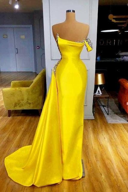 Custom Prom Dresses 2024 Elegant Beaded Mermaid Evening Gown For Women 2025 Robes De Soiree Femme Formal Occasion Dresses Dubai Arabic Prom Gown