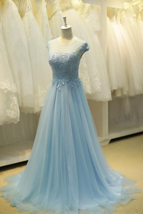 robe tulle a line prom dresses long lace appliqué cheap elegant simple formal prom gown vestidos de fiesta 