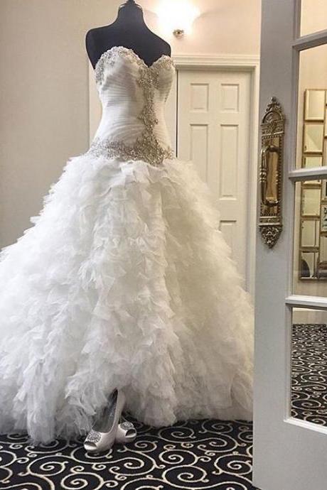 plus size wedding dresses for bride lace applique beaded tiered tulle white wedding gown bridal dresses vestidos de nova robe de mariage