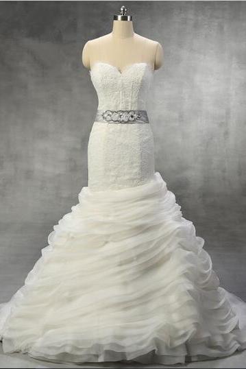 robe de mariage mermaid wedding dresses for bride 2022 tiered lace applique elegant modest bridal dress 2023 vestidos de novia 