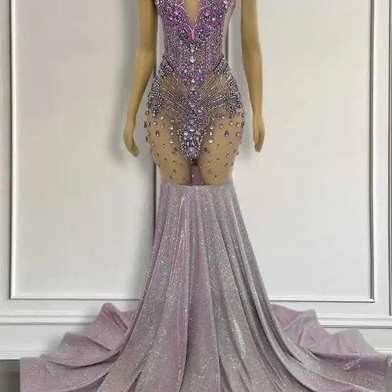 Rhinestones Prom Dresses 2024 Custom Elegant Formal Occasion Dresses Women Luxury Crystals Prom Gown 2025 Vestidos De Fiesta Abendkleider 